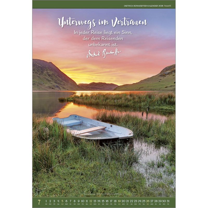 Gott ist für uns 2026 -  Autor: Dietrich Bonhoeffer