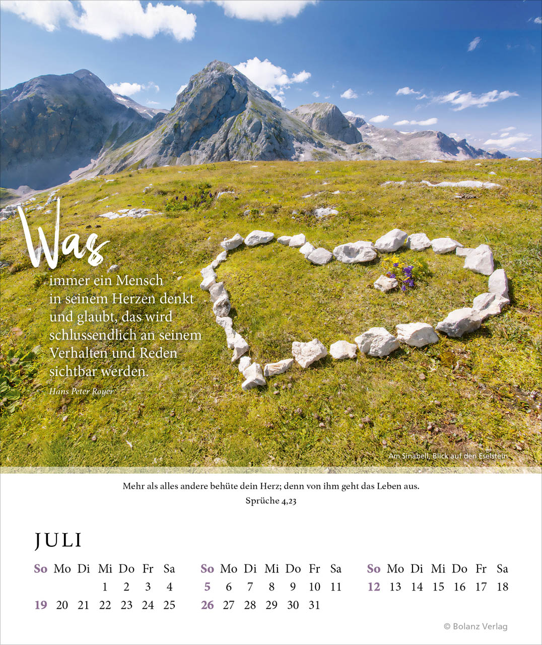 Fels meiner Stärke - Tischkalender 2026