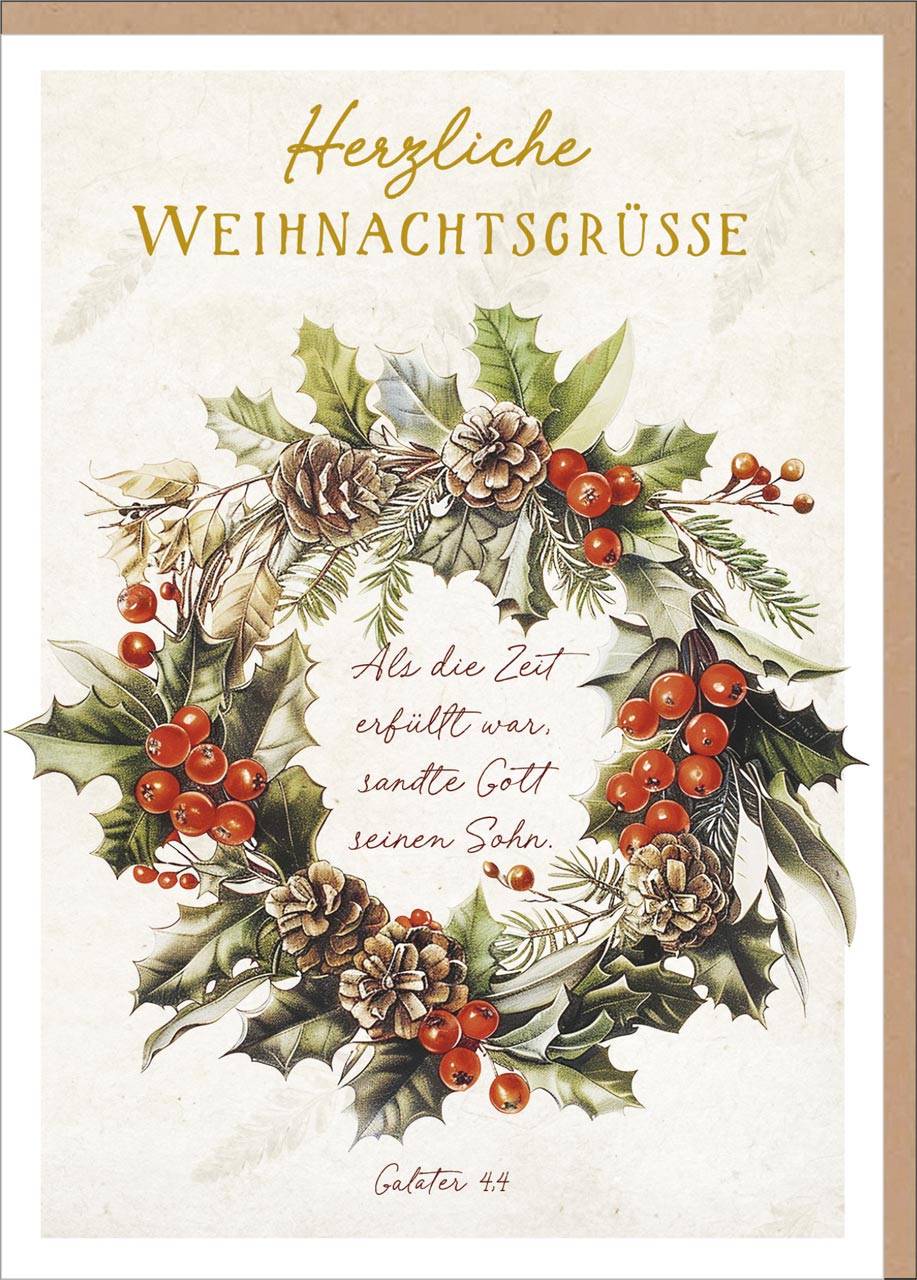 Faltkarte Weihnachtsgrüsse