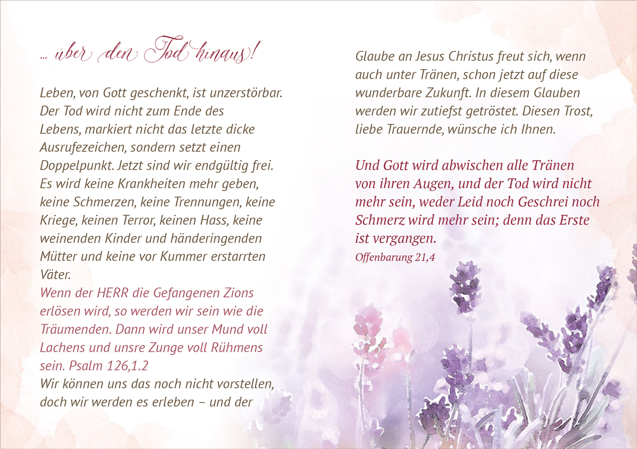 Grußheft - Mit Hoffnung leben -  Anlass: Trost Autor: Erich Remmers (10,5 x 14,8 cm)