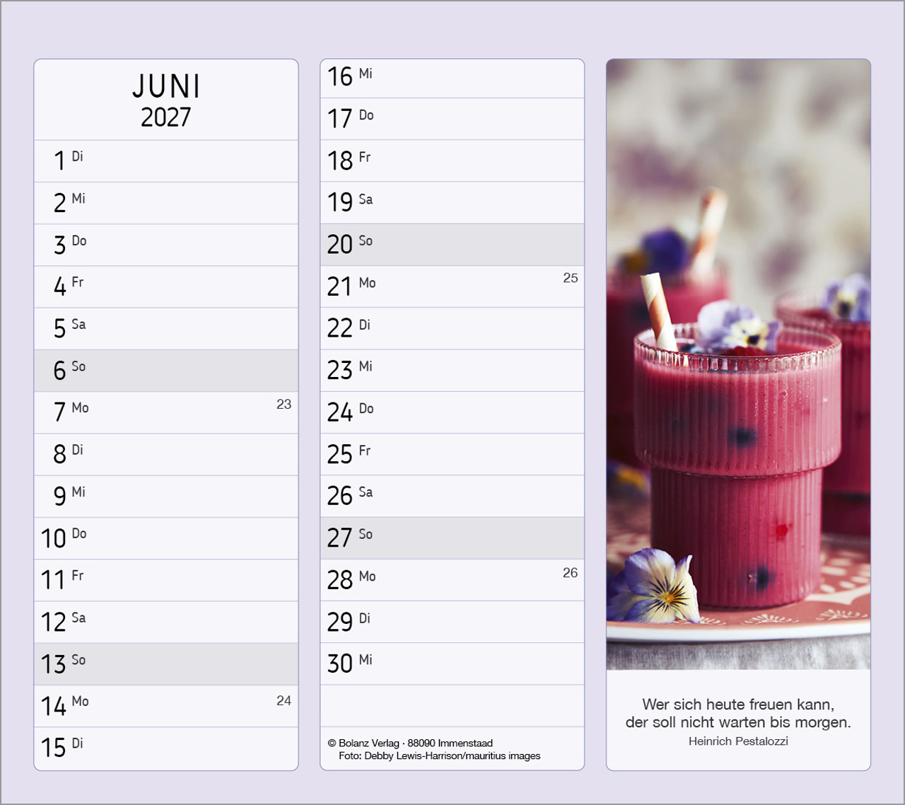 Vormerk-Kalender, mit Sinnsprüche 2027 – Terminkalender