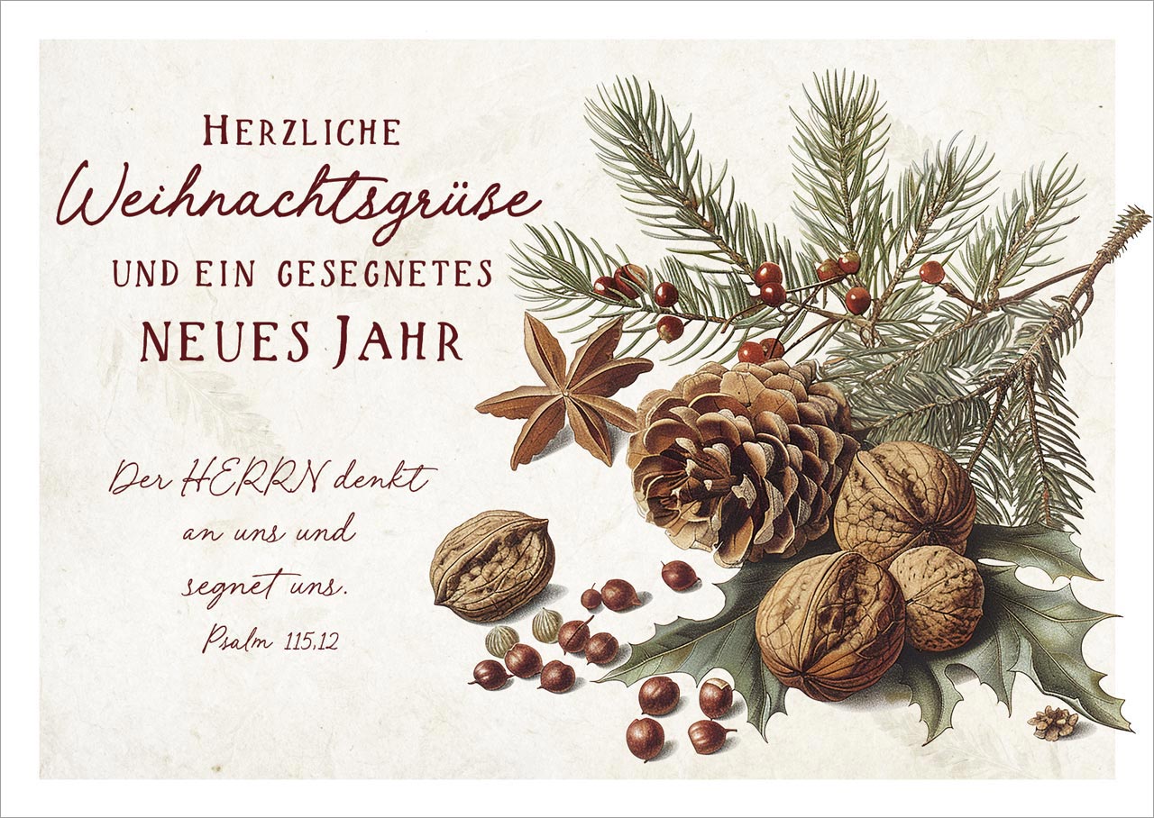 Postkarte Weihnachtsgrüße -  Anlass: Weihnachten (14,8 x 10,5 cm)