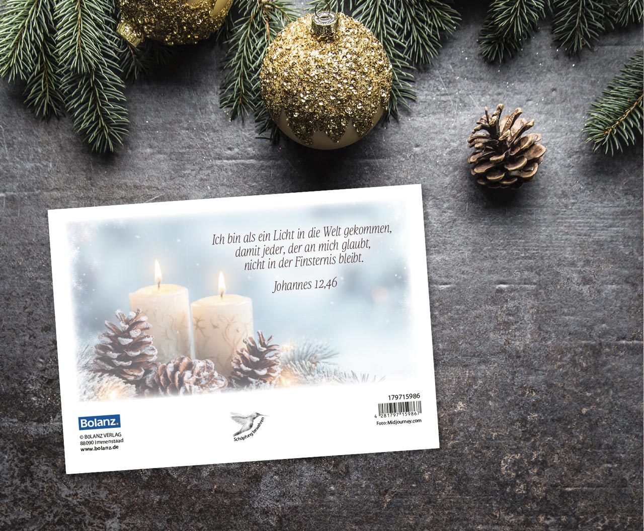 Postkarte Herzliche Weihnachtsgrüße