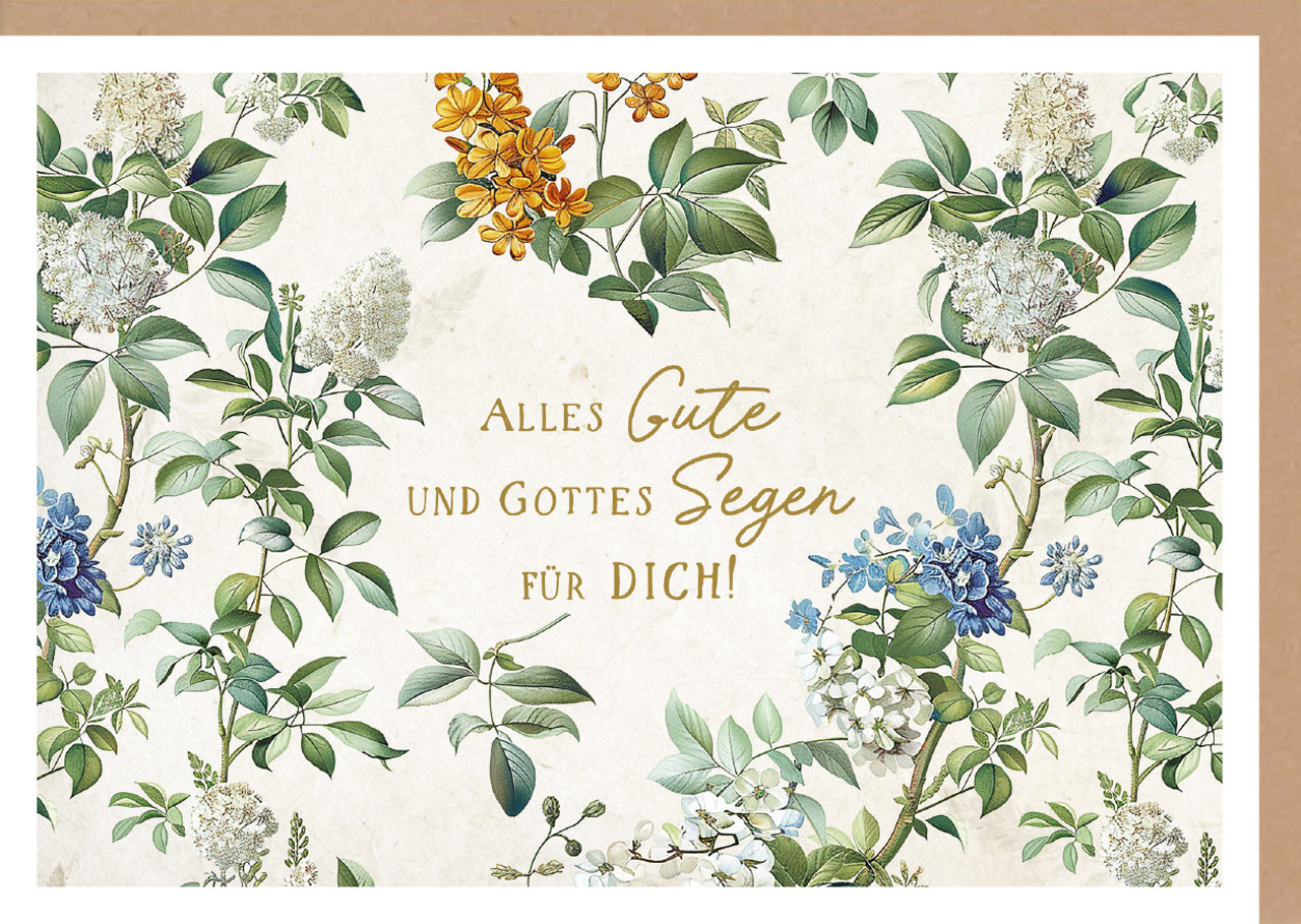 Faltkarte Gottes Segen für Dich -  Anlass: Geburtstag (17 x 12 cm)