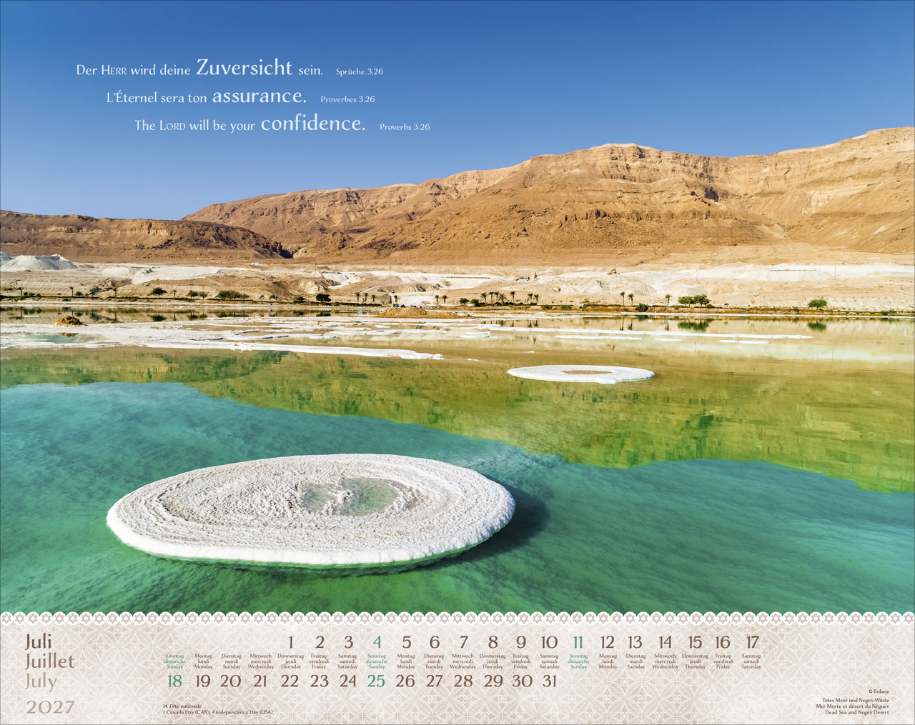 Israel Shalom 2027 – Super-Wandkalender