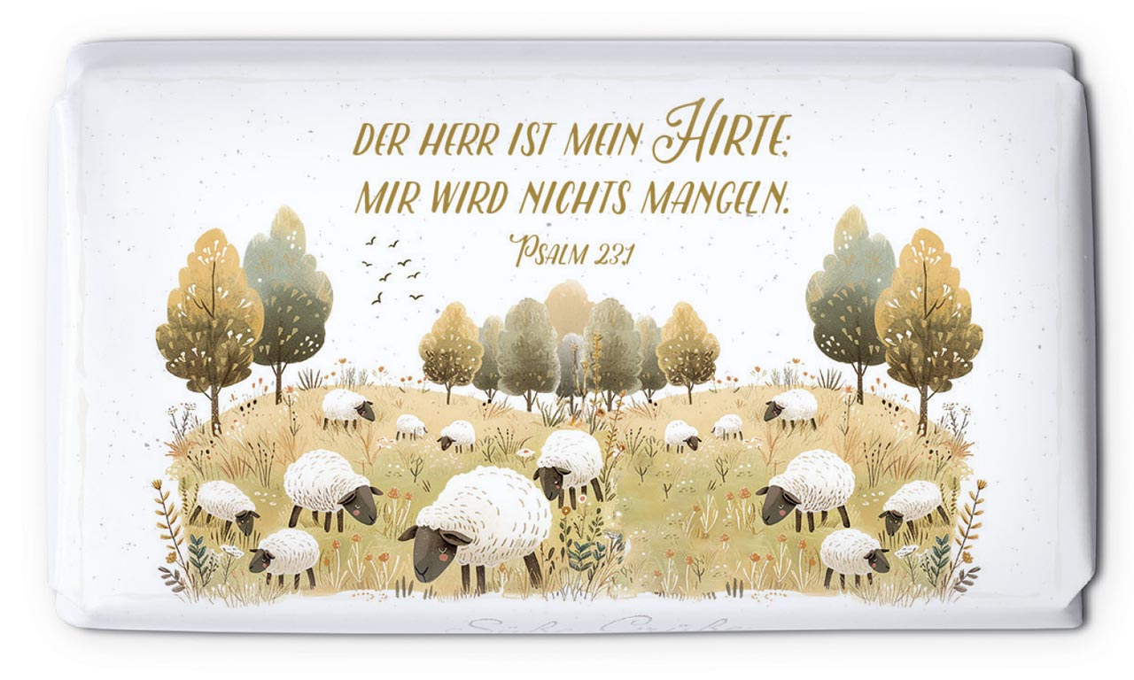 Schokolade Schafe -  (9,5 x 5,5 cm)
