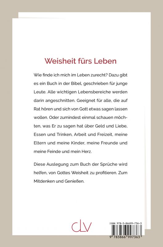 Gegeben zum Leben – Kommentar zum Buch der Sprüche -  Autor: William MacDonald - Paperback 1. Auflage (13,5 x 20,5 x 2,1 cm)
