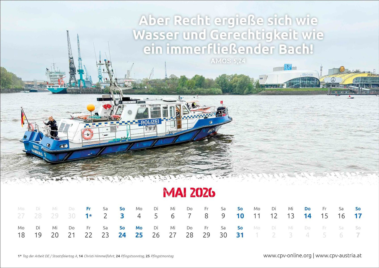 Mit Gott bei der Polizei 2026 -  (29,7 x 21 cm)