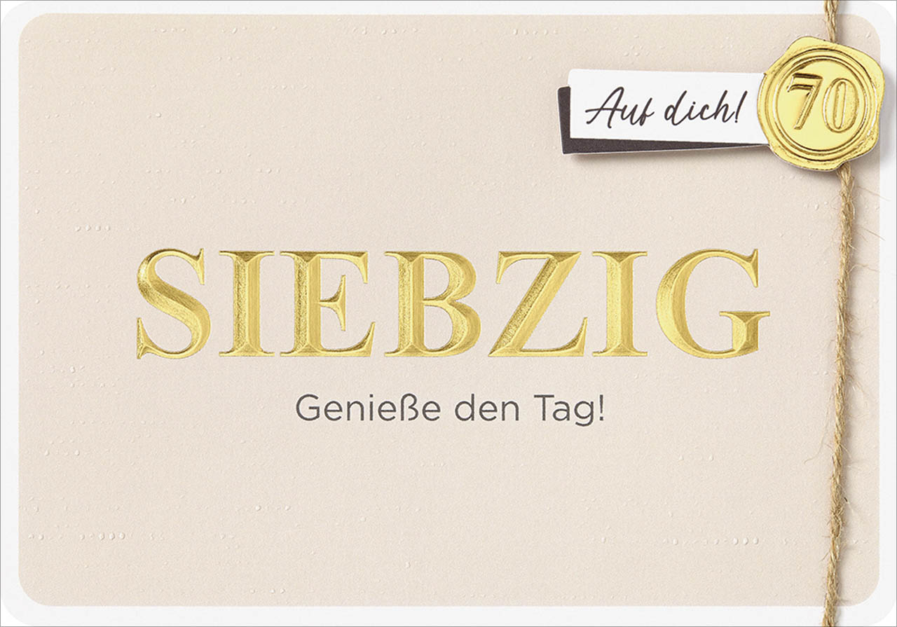 Faltkarte Geburtstag 70 -  Anlass: Geburtstag