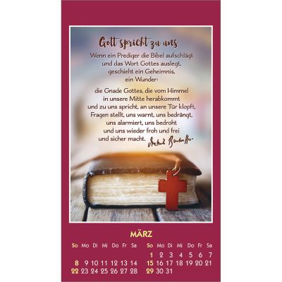Gott ist bei dir 2026 -  Autor: Dietrich Bonhoeffer (6 x 10,5 cm)