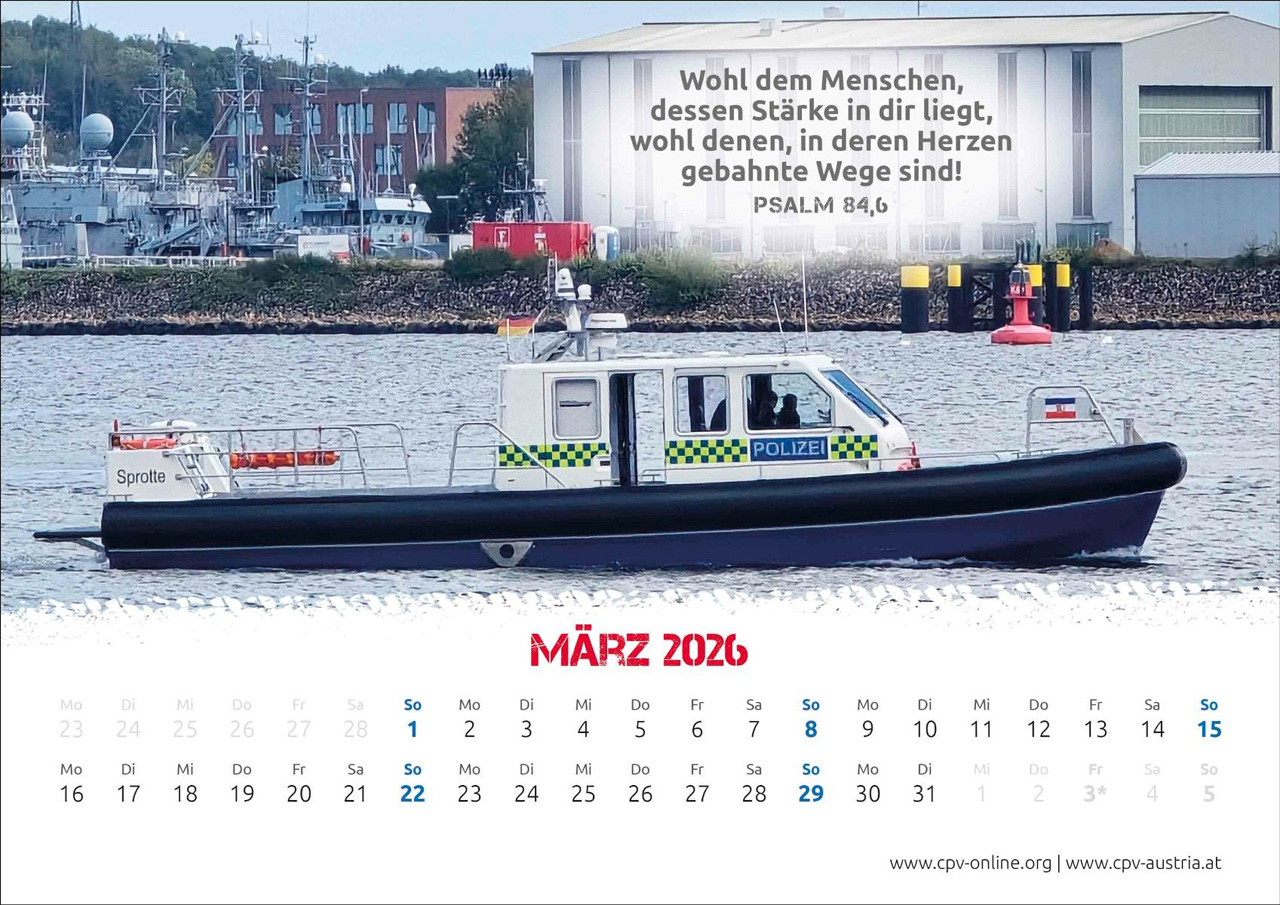 Mit Gott bei der Polizei 2026 -  (29,7 x 21 cm)