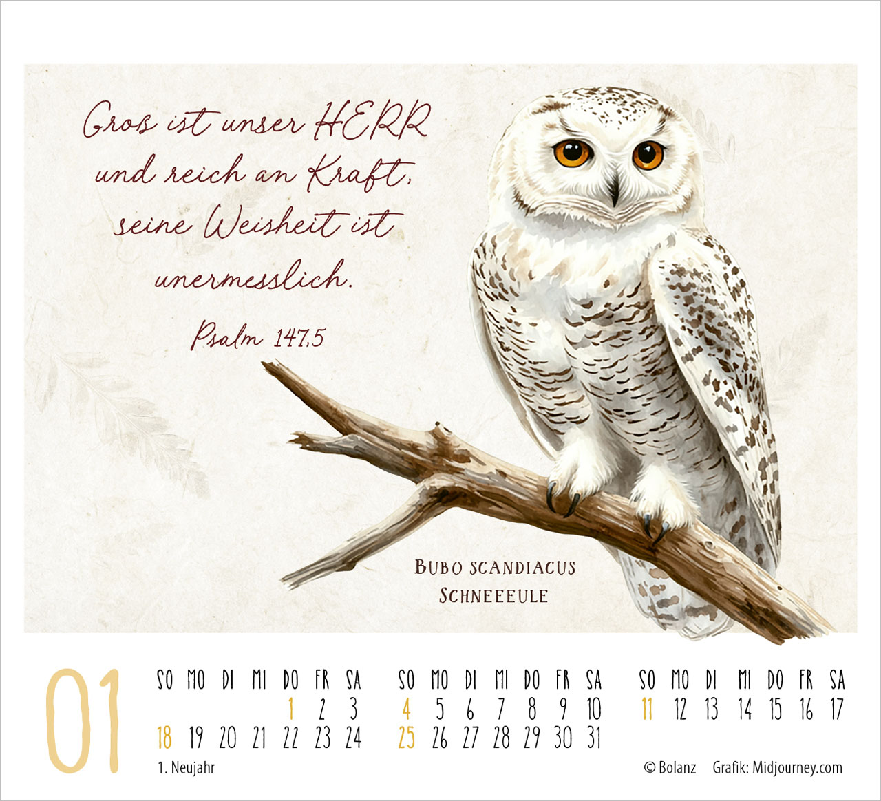 KunstWerke des Schöpfers 2026 - Minikalender