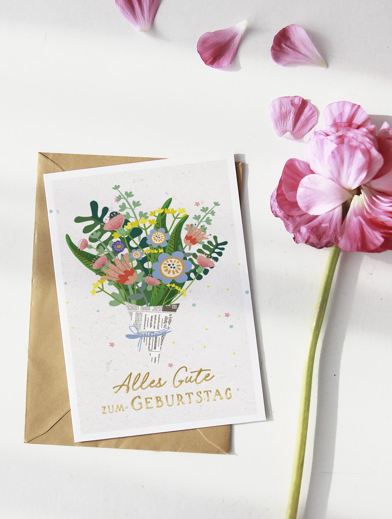 Faltkarte Alles Gute zum Geburtstag -  Anlass: Geburtstag (11,5 x 17 cm)