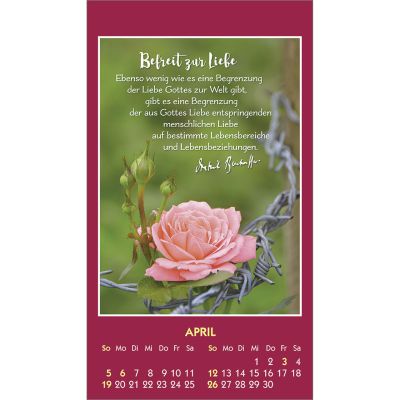 Gott ist bei dir 2026 -  Autor: Dietrich Bonhoeffer (6 x 10,5 cm)