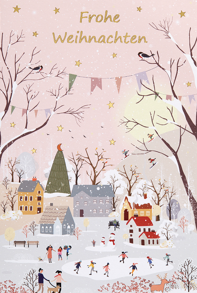 Faltkarte Weihnachtsstadt NC