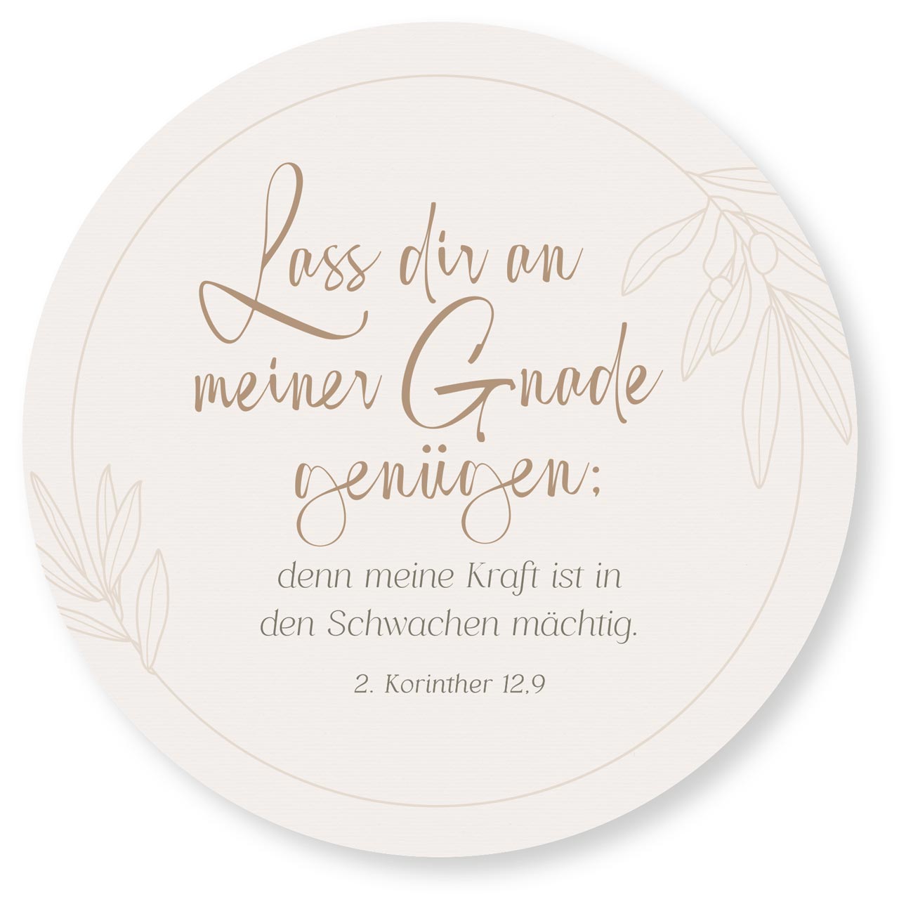 Wandschmuckbild Gottes Gnade  25 cm -  (25 cm Durchmesser)