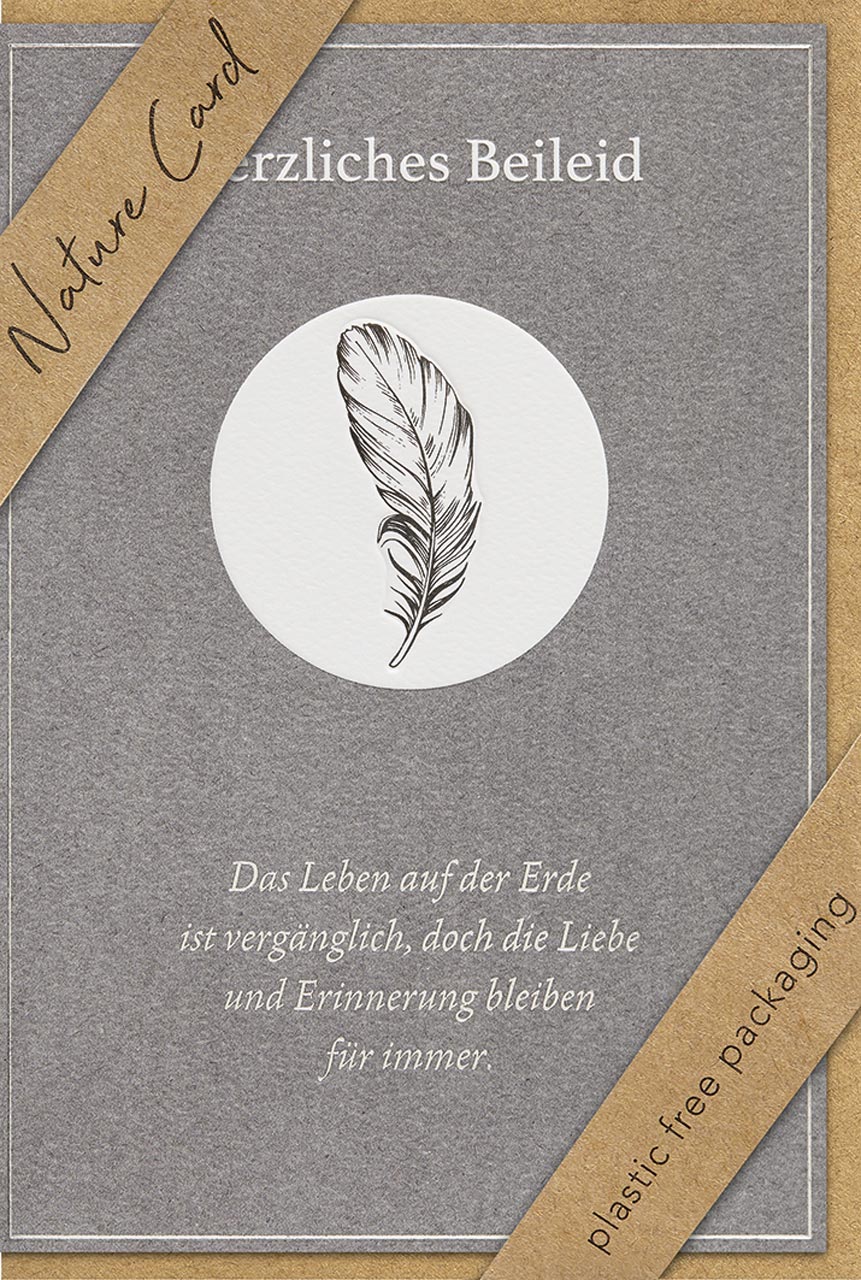 Faltkarte - Herzliches Beileid -  Anlass: Trauer (11,5 x 17 cm)
