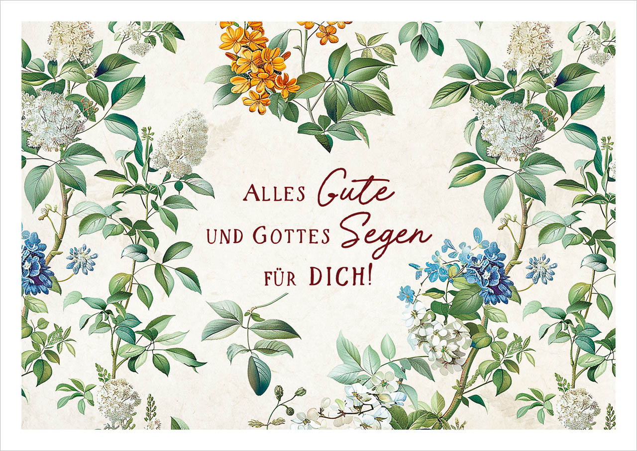 Postkarte Gottes Segen für Dich -  Anlass: Geburtstag (14,8 x 10,5 cm)