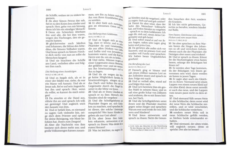 Schlachter 2000 Bibel - Großdruckausgabe (Hardcover, schwarz) -  - Hardcover 6. Auflage (17 x 23,6 x 4,4 cm)