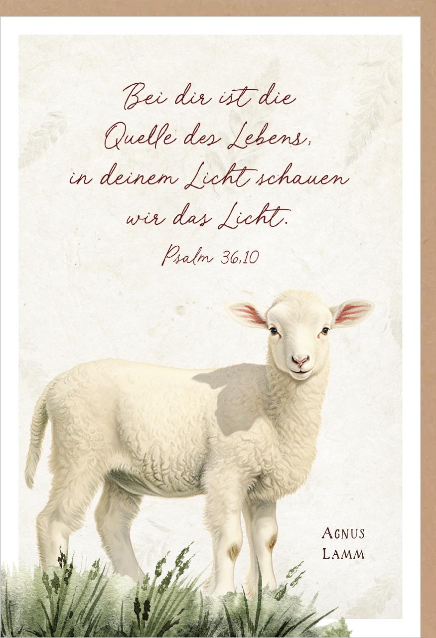 Faltkarte Ostern - Bei dir ist die Quelle des Lebens -  Anlass: Ostern (11,5 x 17 cm)