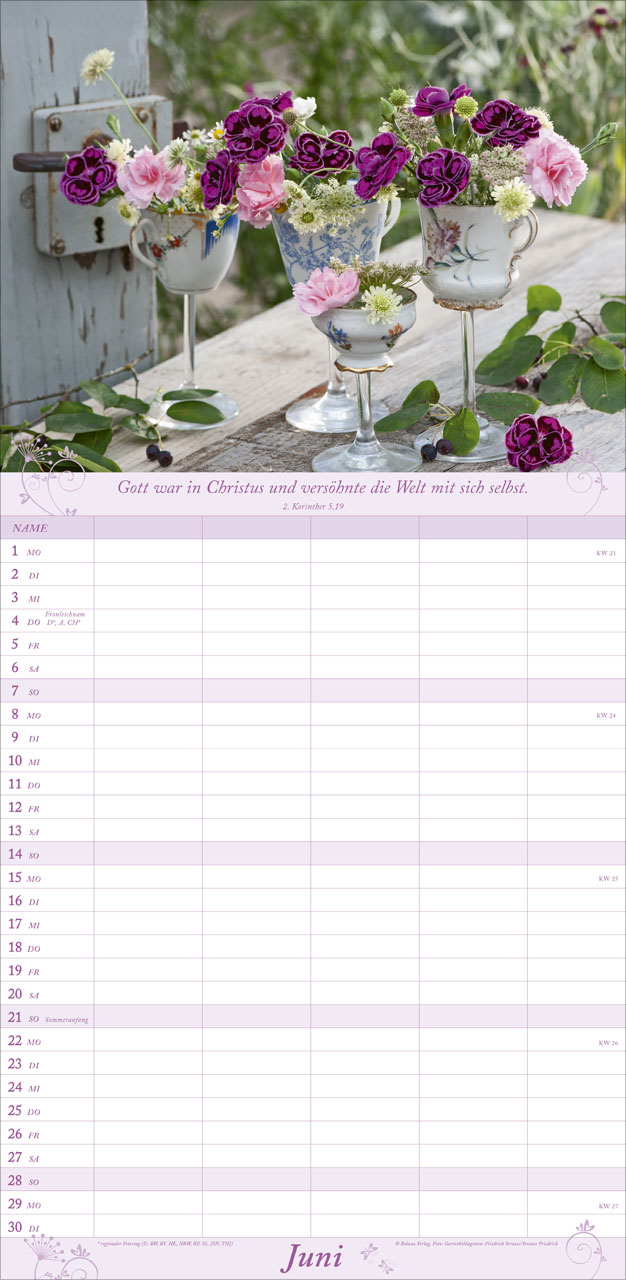 Gartenfreude - Familienplaner 2026