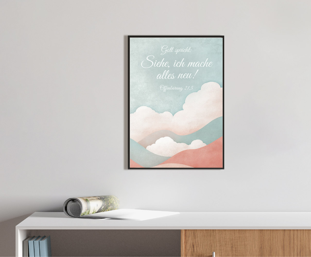 Poster Siehe, ich mache alles neu! Wolken A3
