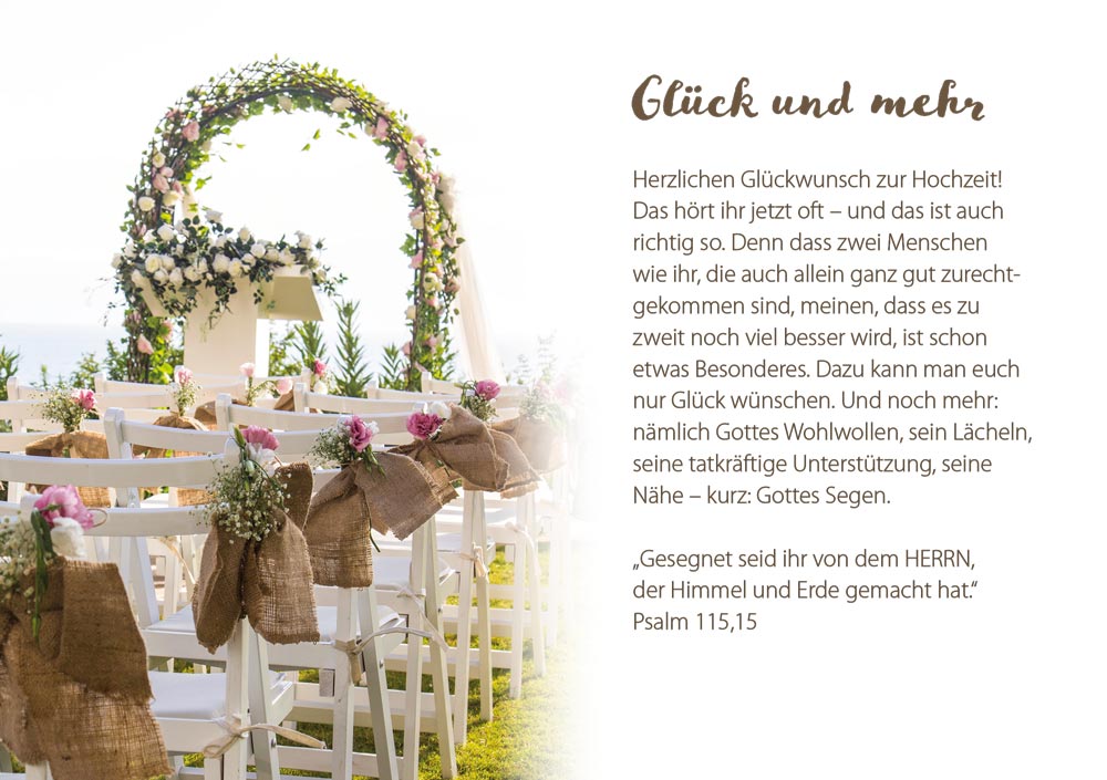 Grußheft - Gottes Segen zur Hochzeit - Anlass: Hochzeit (10,5 x 14,8 cm) Grußheft - Gottes Segen zur Hochzeit - Anlass: Hochzeit (10,5 x 14,8 cm)