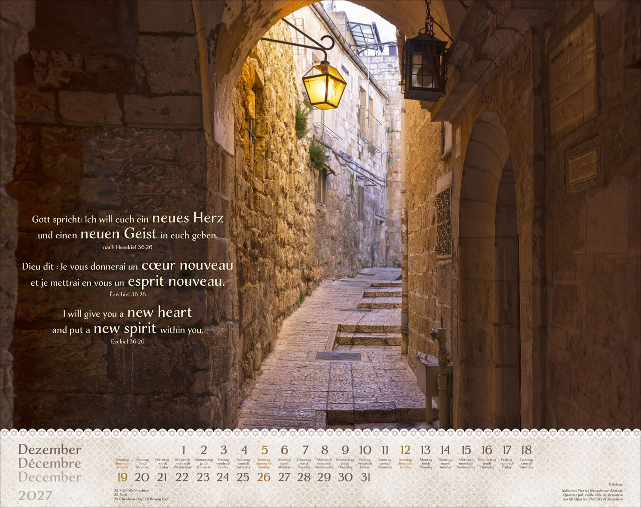 Israel Shalom 2027 – Super-Wandkalender
