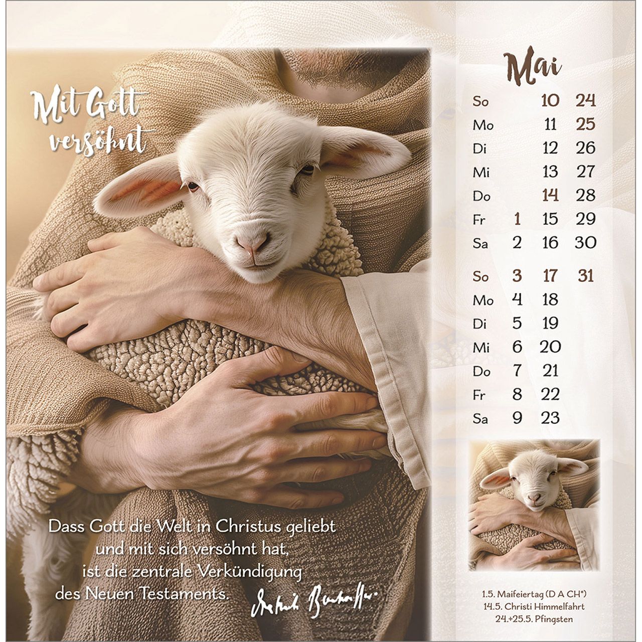 Gott ist für dich 2026 -  Autor: Dietrich Bonhoeffer (16 x 16 cm)