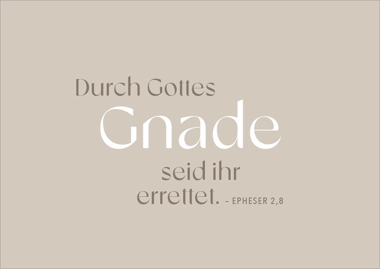 Postkarte Durch Gottes Gnade -  (14,8 x 10,5 cm)