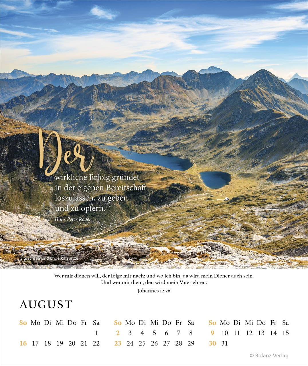 Fels meiner Stärke - Tischkalender 2026