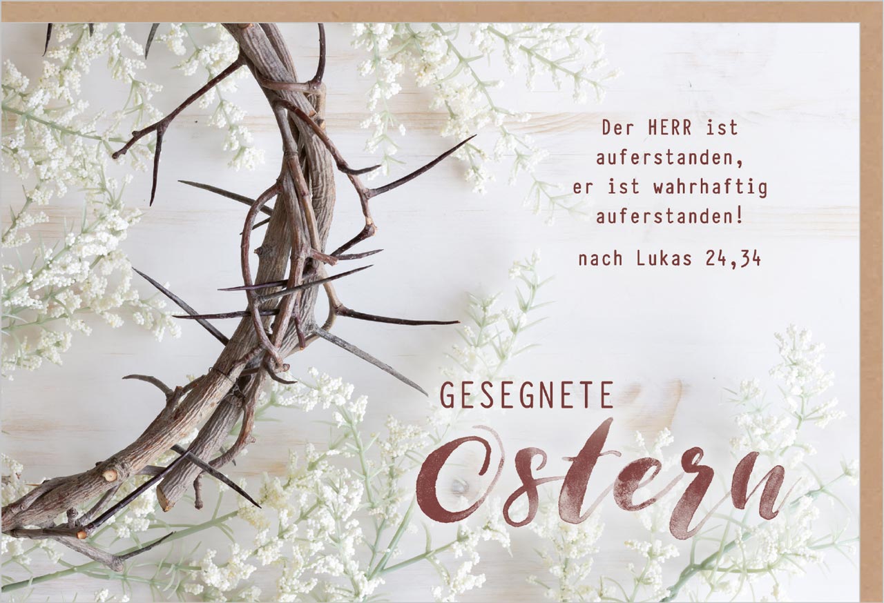 Faltkarte Dornenkrone Ostern -  Anlass: Ostern (17 x 12 cm)