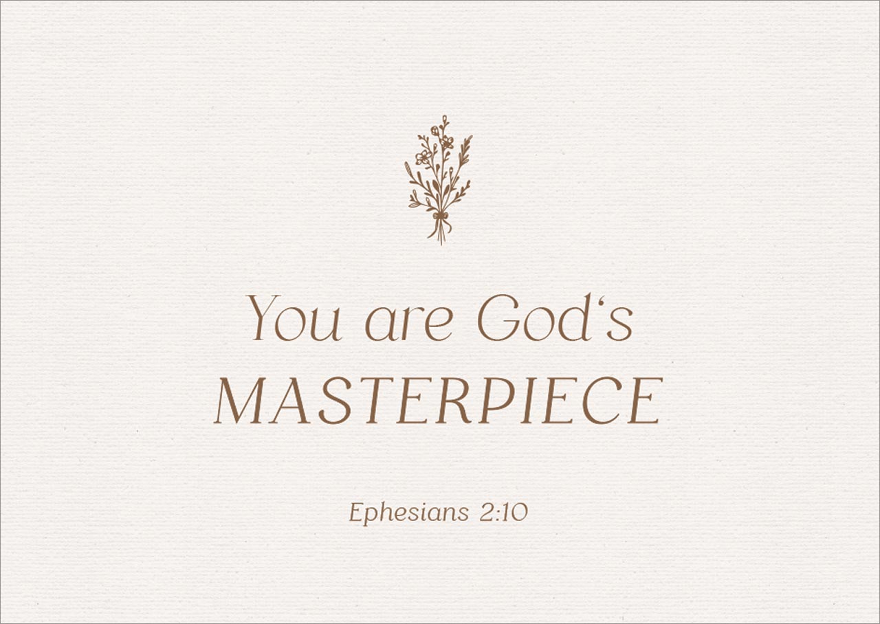 Postkarte You are God`s Masterpiece -  (14,8 x 10,5 cm)