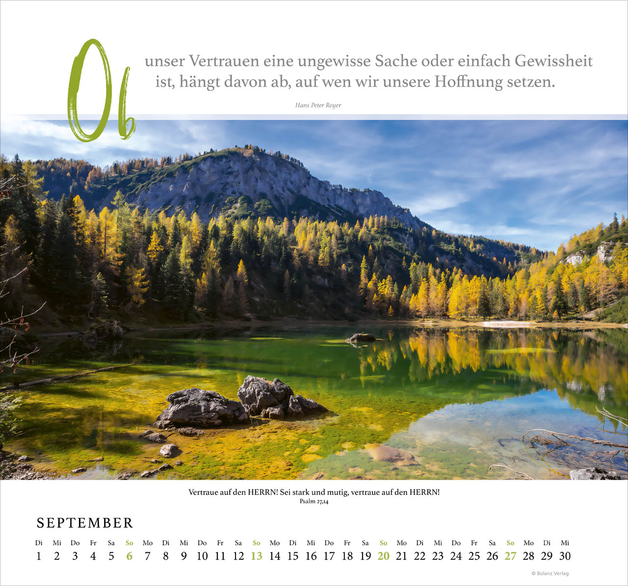 Fels meiner Stärke -Wandkalender 2026