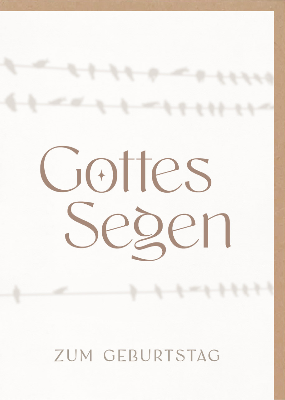 Faltkarte Gottes Segen -  Anlass: Geburtstag