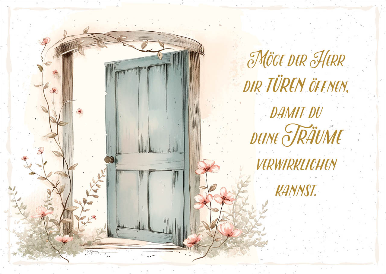 Postkarte Tür der Träume