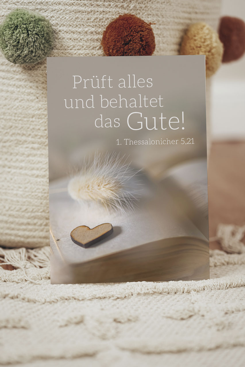 Postkarte Jahreslosung Buch -  Anlass: Jahreslosung (10,5 x 14,8 cm)