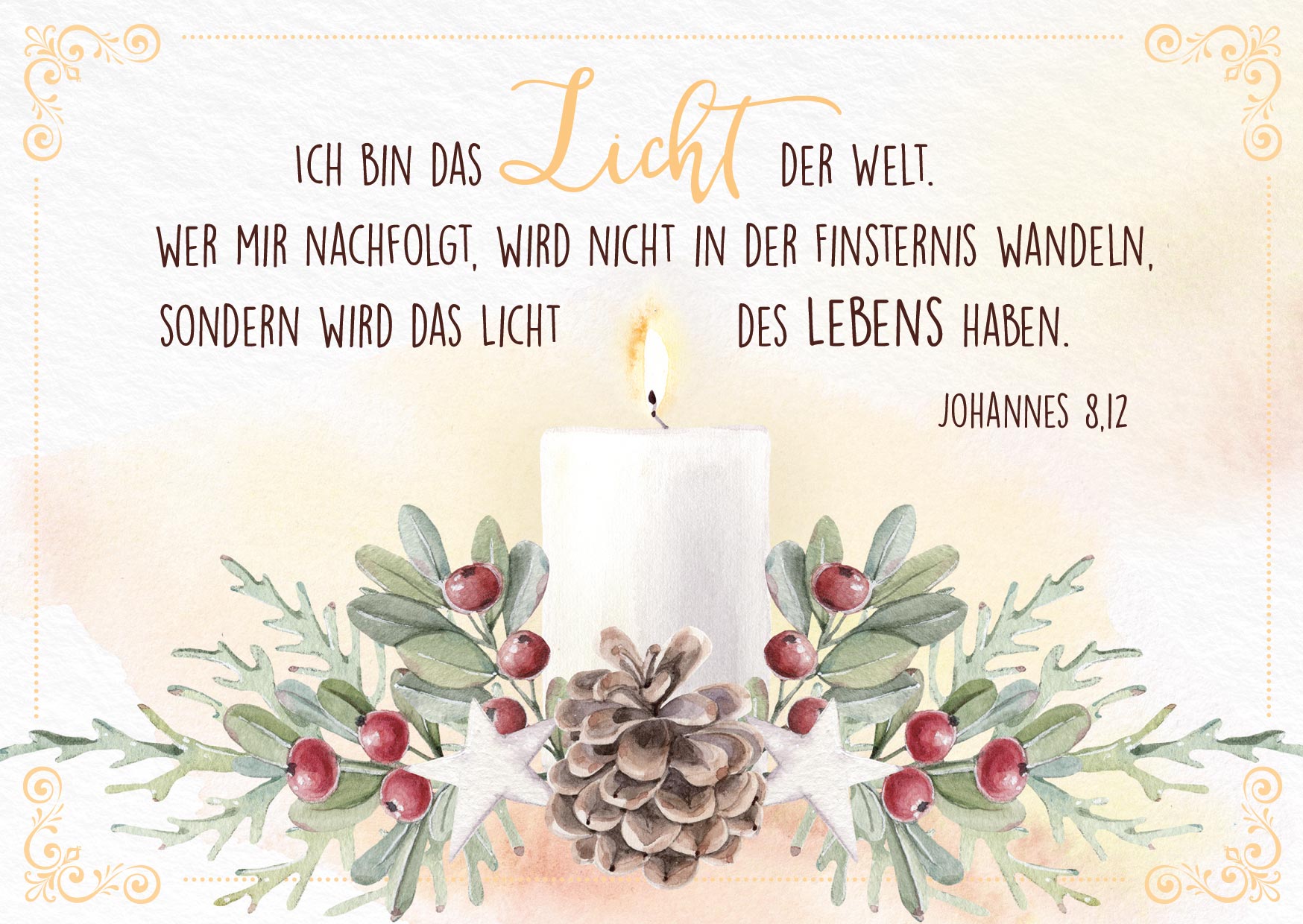 Postkartenbox Frohe Weihnachtszeit -  Anlass: Weihnachten (15 x 11 cm)