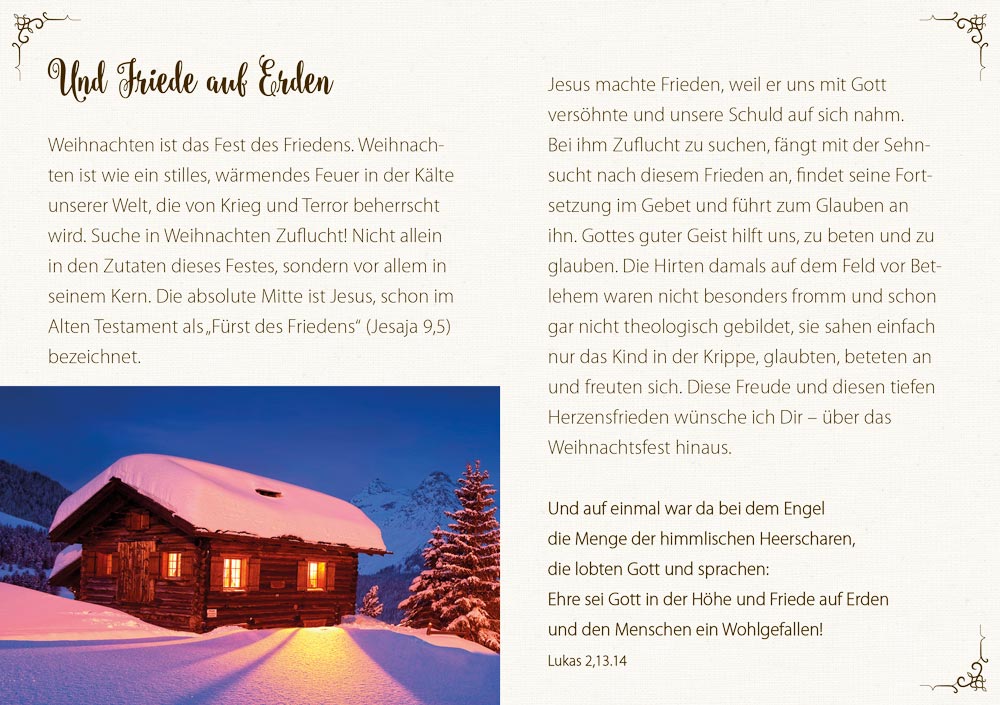 Grußheft - Besinnliche Weihnachten -  Anlass: Weihnachten (10,5 x 14,8 cm)
