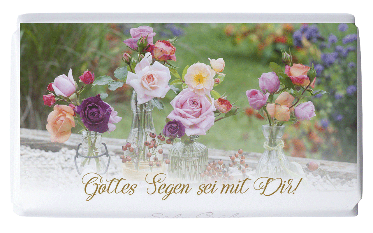 Schokolade Gottes Segen sei mit Dir -  Anlass: Geburtstag (9,5 x 5,5 cm)