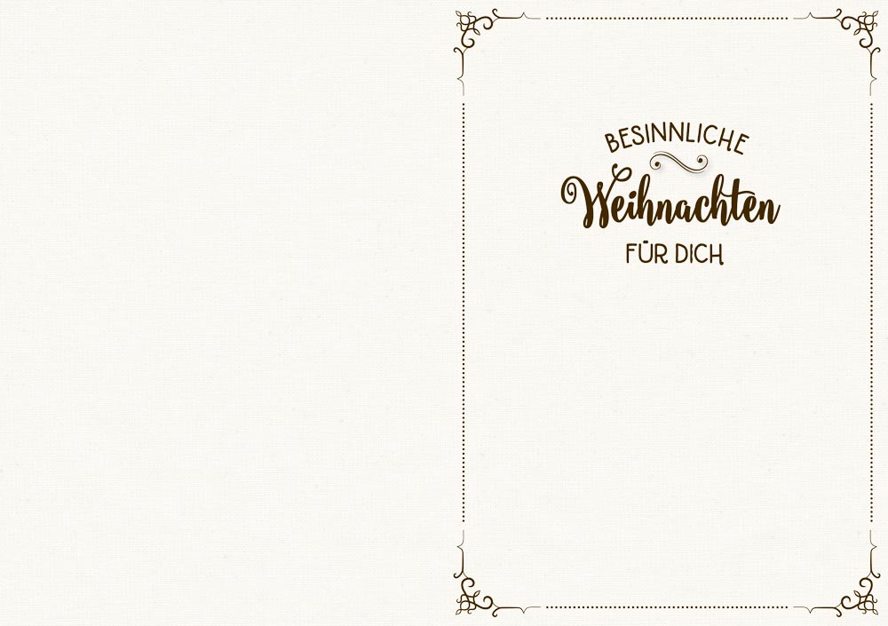Grußheft - Besinnliche Weihnachten -  Anlass: Weihnachten (10,5 x 14,8 cm)