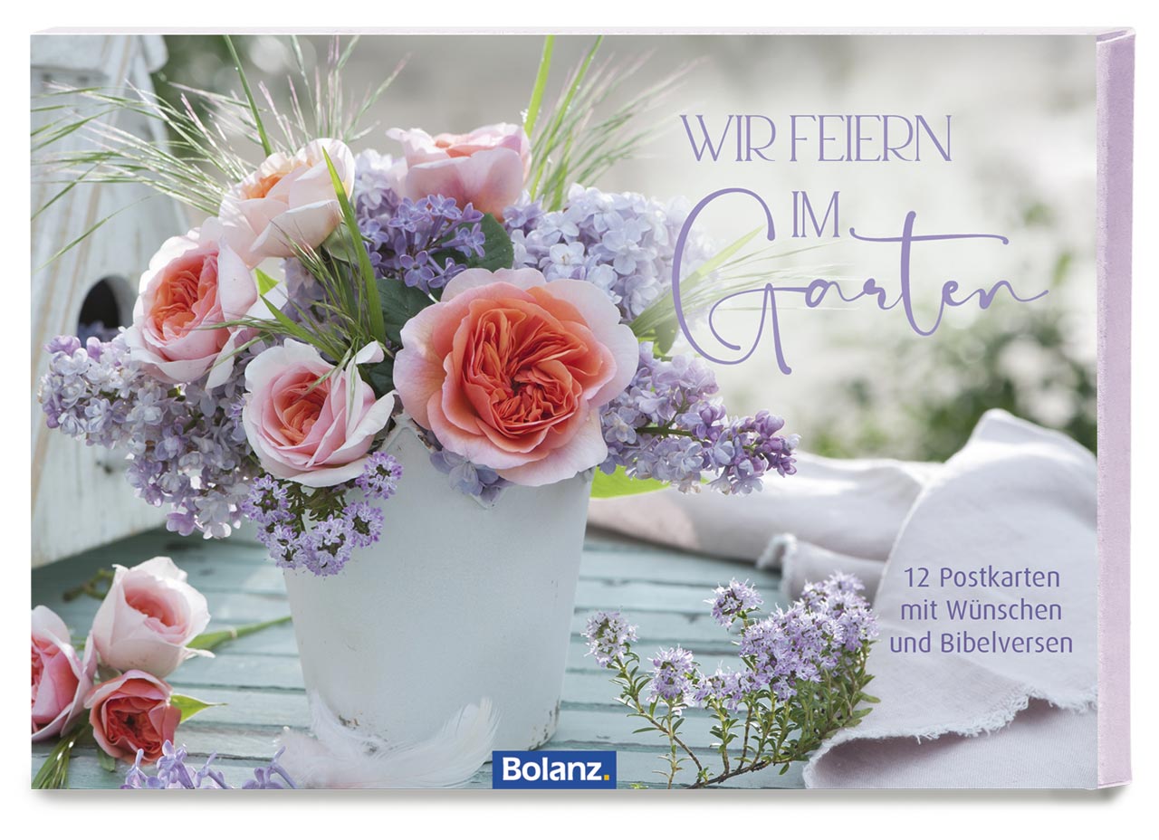 Postkartenbox Wir feiern im Garten