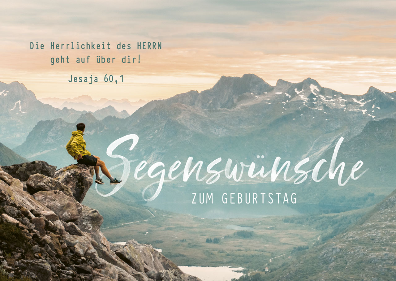 Postkarte Segenswünsche -  Anlass: Geburtstag