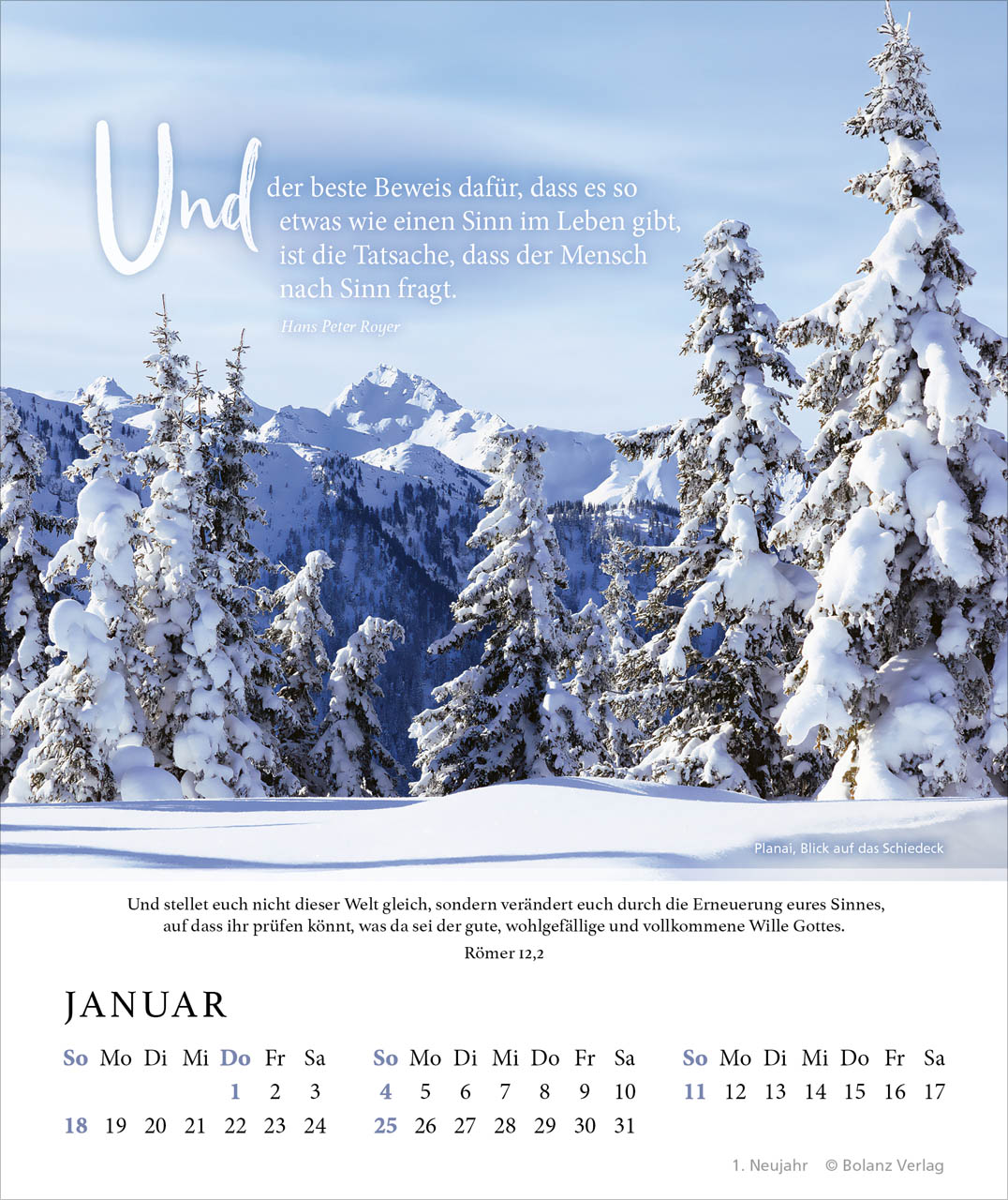 Fels meiner Stärke - Tischkalender 2026