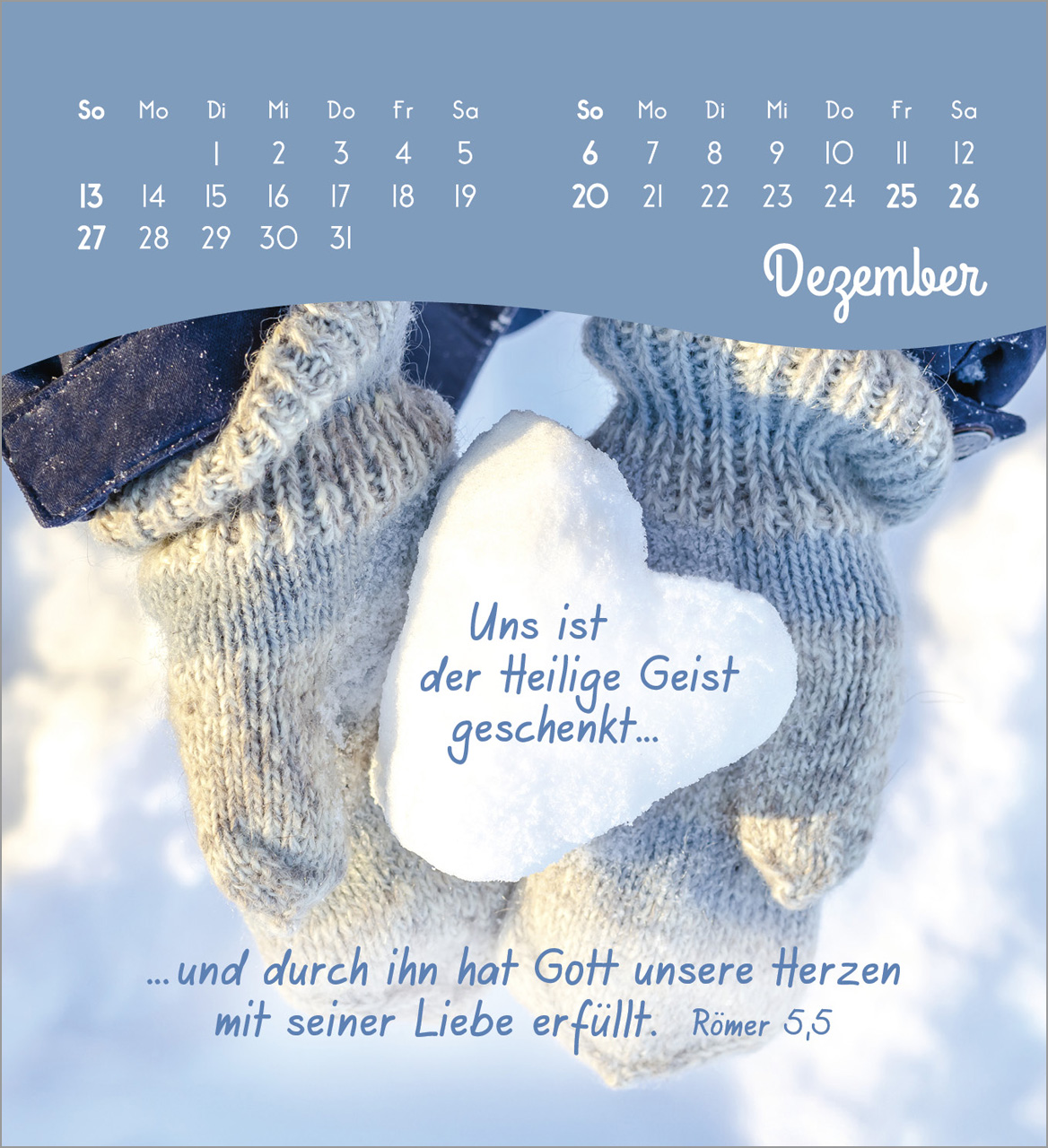 Von Herzen ein glückliches Jahr Tischkalender 2026