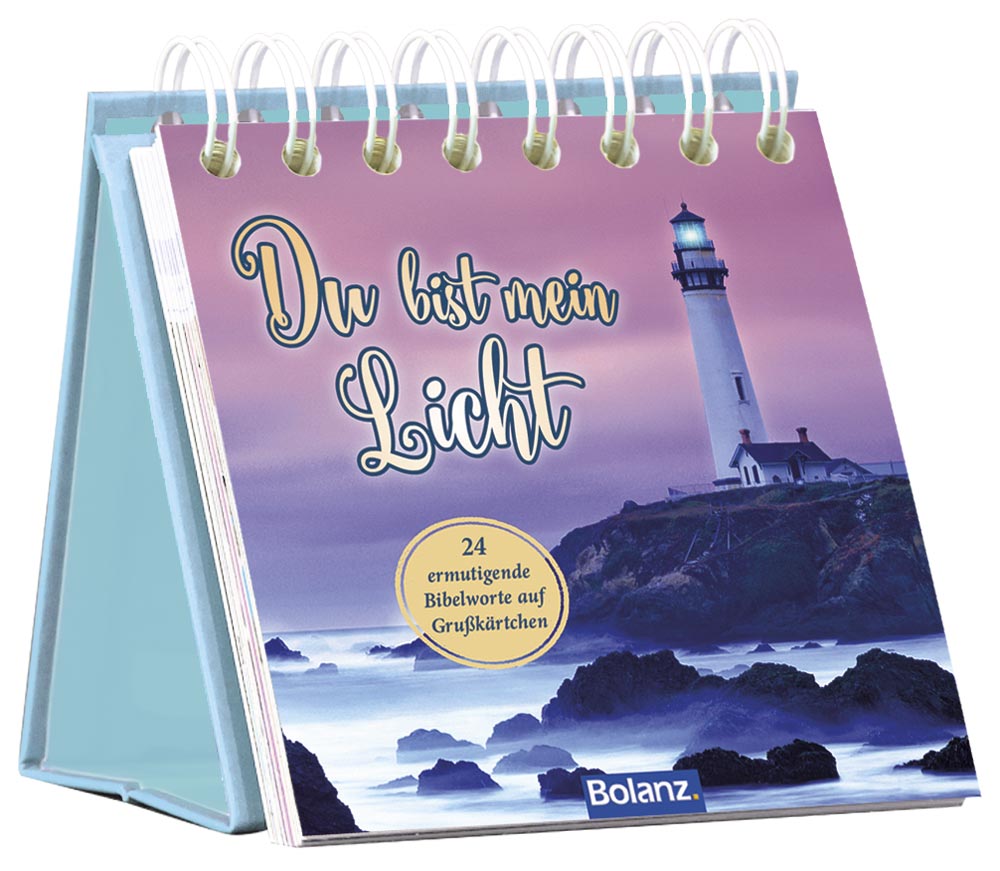 Miniaufstellbuch - Du bist mein Licht -  (10,5 x 10,5 cm)