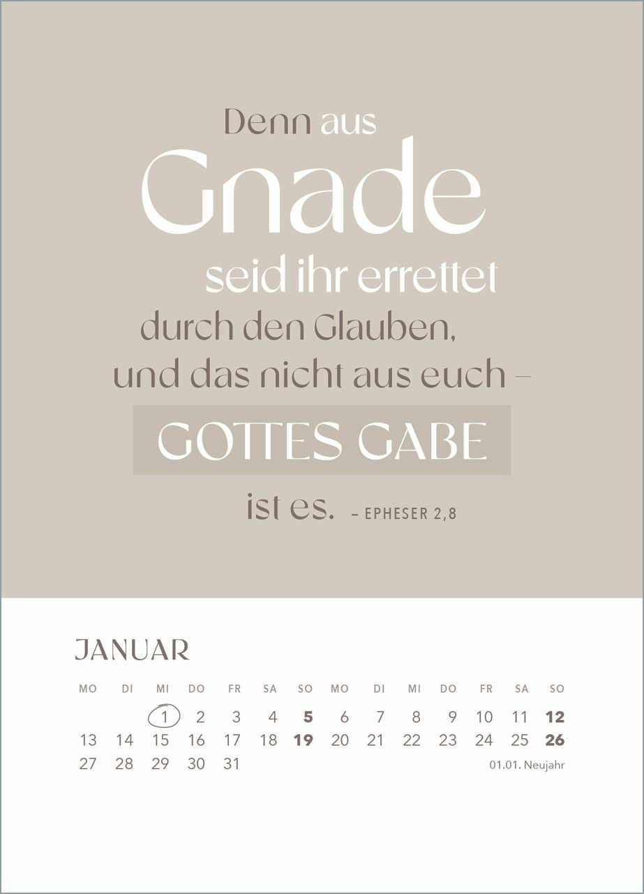 Hoffnung für immer 2025 - Tischkalender mit Holzaufsteller Hoffnung für immer 2025 - Tischkalender mit Holzaufsteller