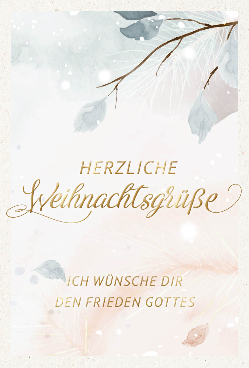 Faltkarte Frieden Gottes -  Anlass: Weihnachten (11,5 x 17 cm)