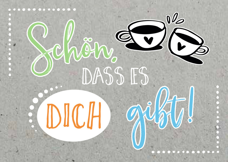 Postkarte Geburtstag Schön, dass es dich gibt -  (14,8 x 10,5 cm)