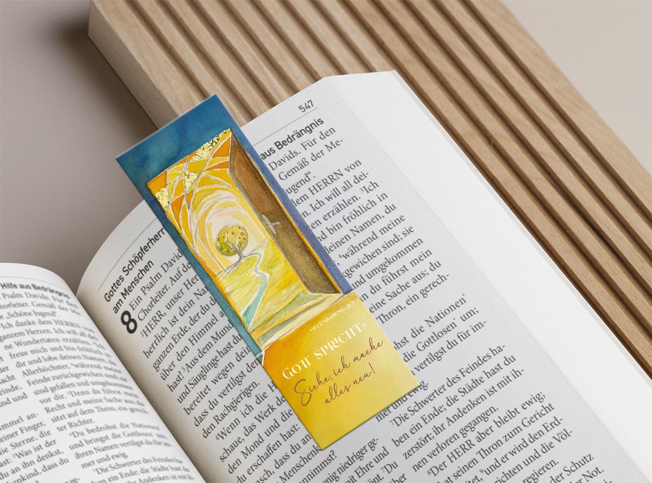Lesezeichen Jahreslosung Riedel -  Anlass: Jahreslosung (5,1 x 14,8 cm)